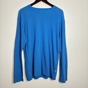 NWT NNO7 No Nationality Kurt Kurt Blue Coral Long Sleeve Crew Neck Shirt Medium